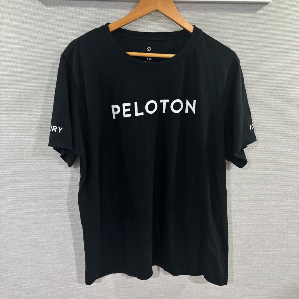 Peloton‎ Century 100 Black Cotton Unisex T Shirt Size XXL